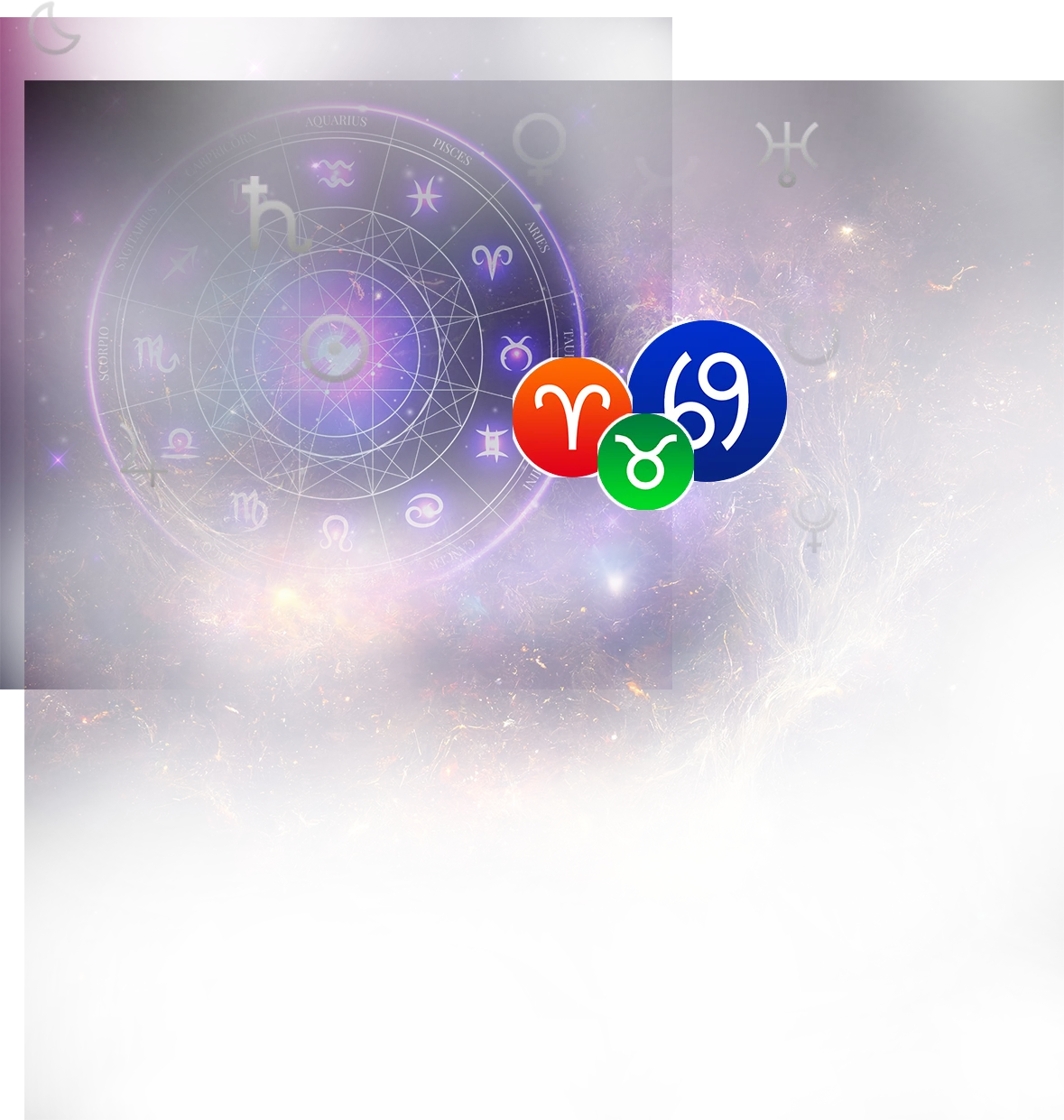 Zodiac and planetary glyphs